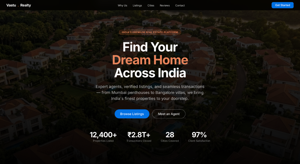 Vastu Realty Website